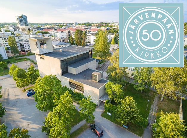 Järvenpään kirkko lintuperspektiivistä