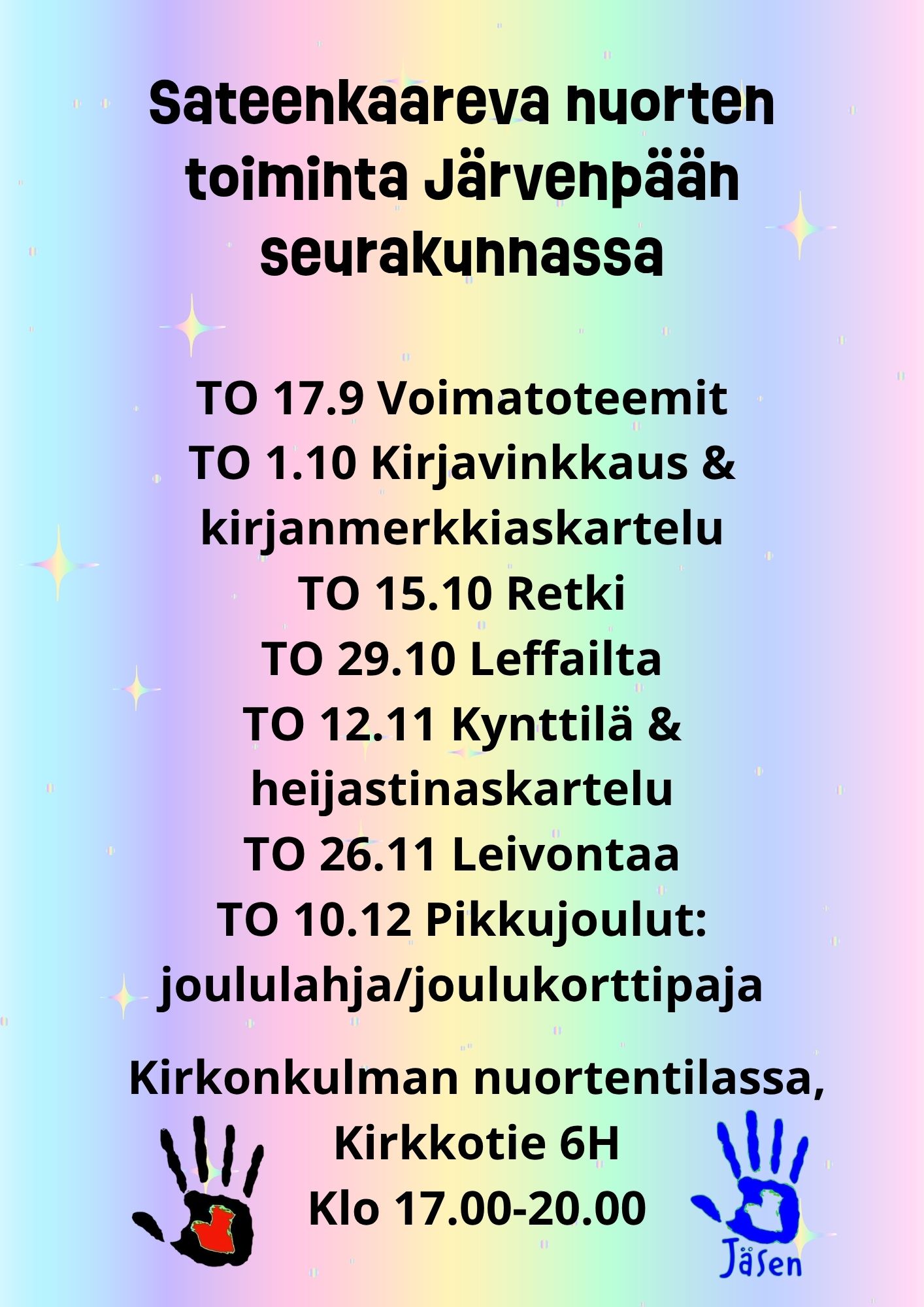 Sateenkaarevan toiminnan mainos syksy 2026