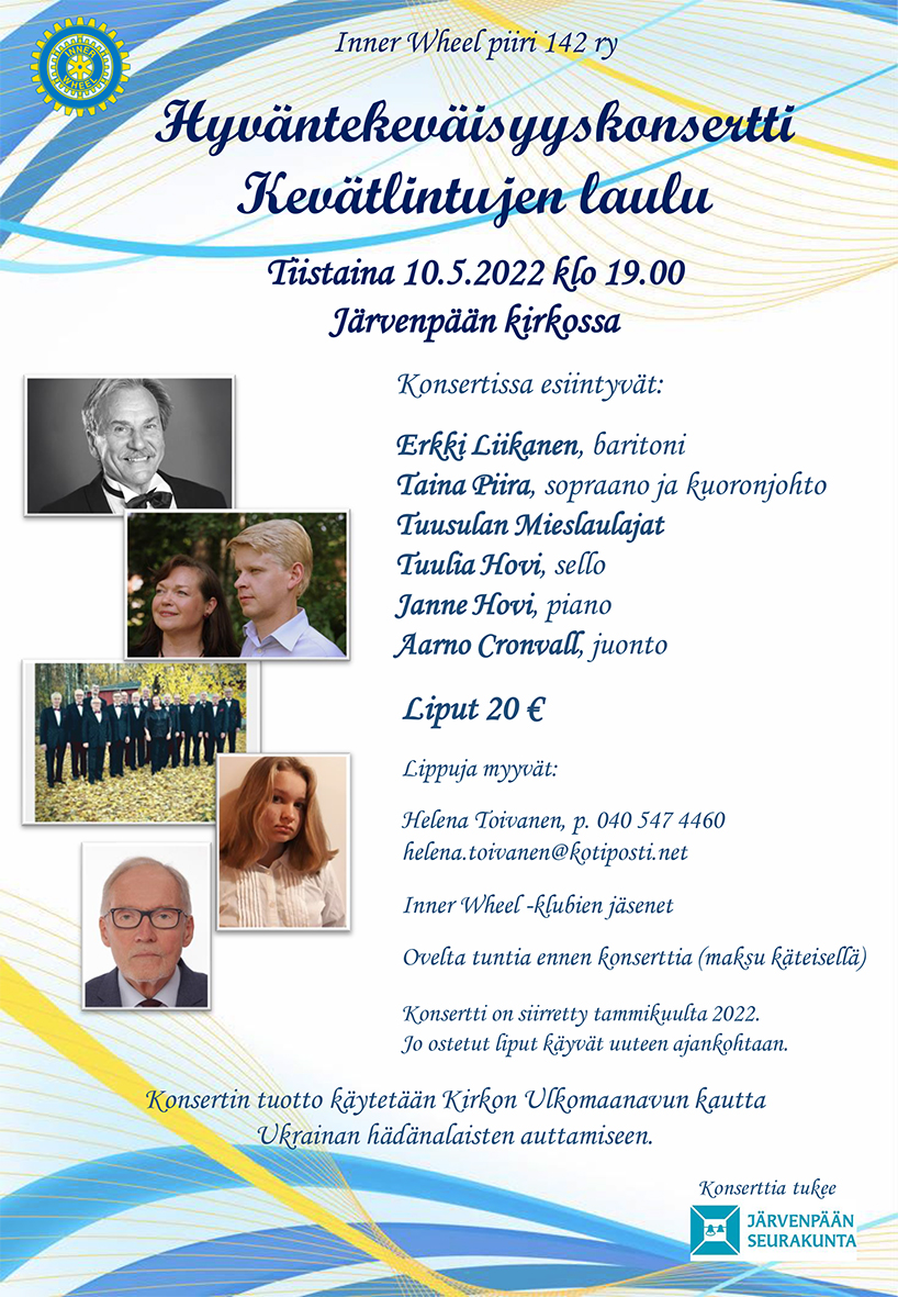 Hyväntekeväisyyskonsertti Konserttimainos.