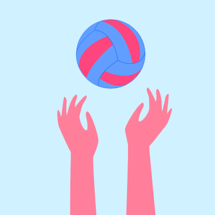 Kädet ja lentopallo
