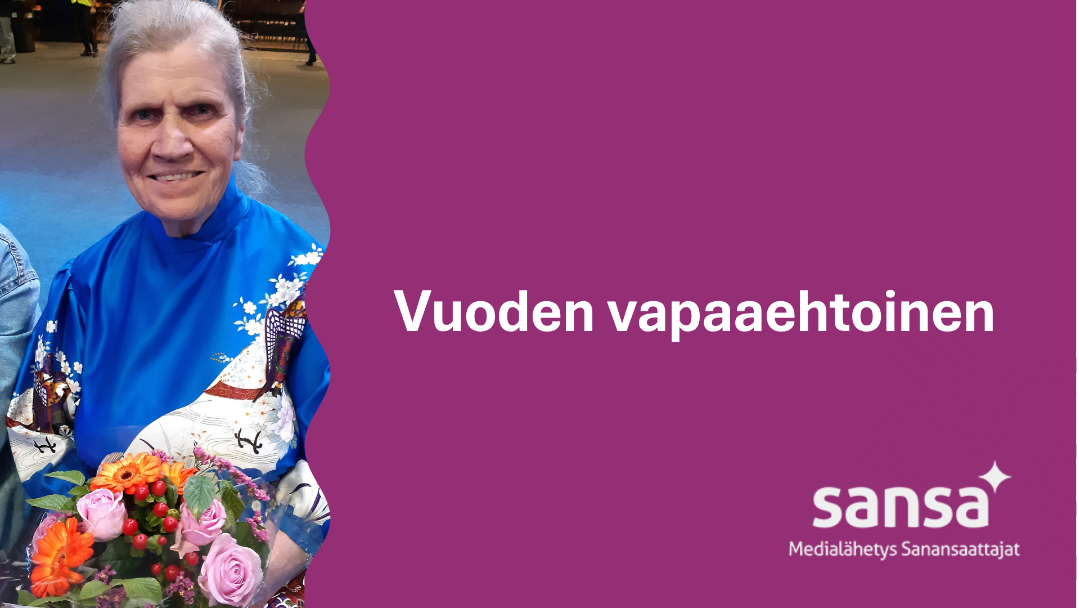 Rauha Pulkkinen valittiin vuoden vapaaehtoiseksi